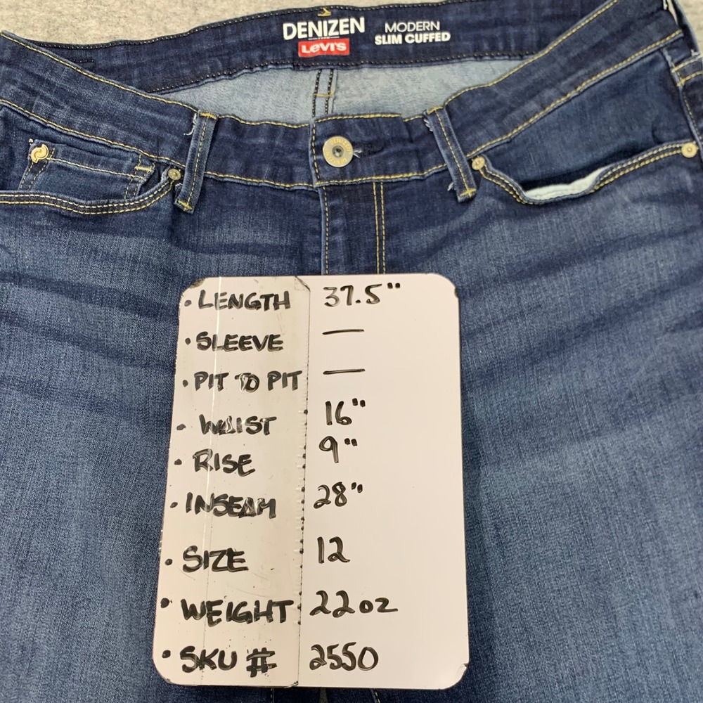 Denizen from Levis Modern Slim Cuffed Jeans Dark Wash‎ Blue 12 W31 - Picture 8 of 8